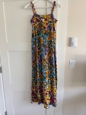 NATURAL LIFE Purple and Yellow Floral Sundress